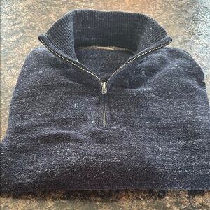 GAP Mens Navy Quarter Zip Sweater